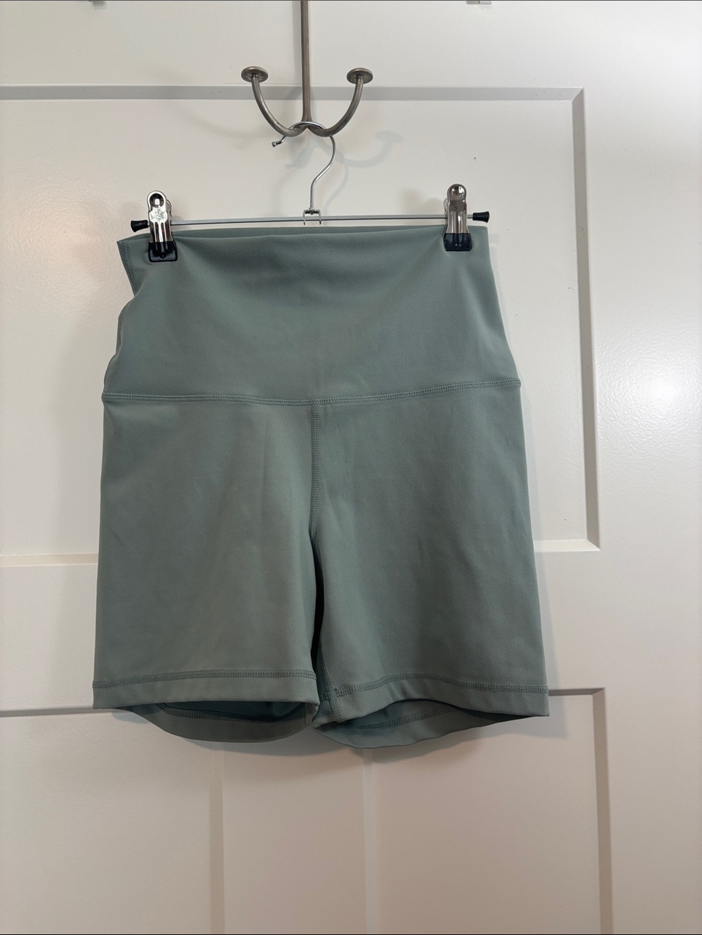Yogalicious Lux Everyday 5” Super High-Rise Bike Shorts in Sage Green